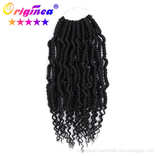 Synthetic Passion Twists Curly Crotchet Hair Extensions Ombre Crochet Braids Kinky Curly 14/16inch BOMB Twist Braiding Hair Bulk